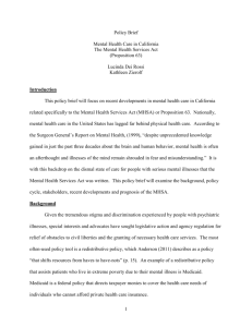 Policy Brief MHSA