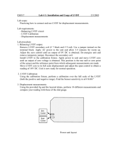 EM417 Lab # 1: Installation and Usage of LVDT 9/14/2000