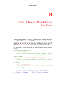 b :: latin-1 character repertoire