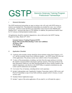 GSTP_predocNomin_2013 - Genomic Sciences Training Program