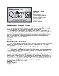 December 2009 - Miami Valley Quilters Guild