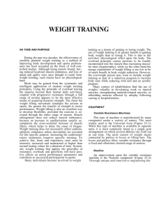 weight training - Tamaqua Area School District