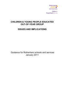 Children Out of Year Group Report jan 11