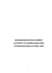 BHUBANESWAR DEVELOPMENT AUTHORITY PLANNING AND