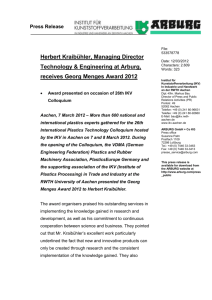 Press release: Georg Menges Prize 2012