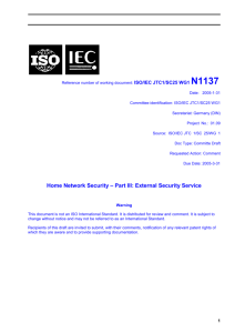 - ISO/IEC JTC 1/SC 25/WG 1 Home Page