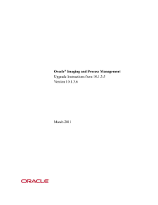 Upgrade Process - Oracle Documentation