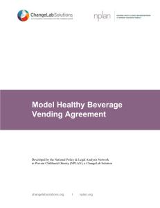 Model Healthy Beverage Vending Agreement