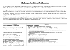 The Dangme West District SWOT Analysis The Dangme West