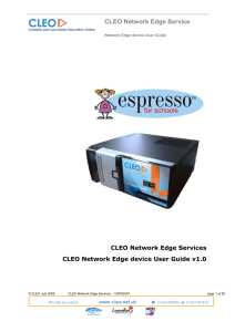 Functional requirements for Network Edge Services – Next Generation