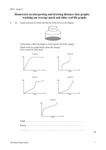 Homework on interpreting and drawing distance time graphs