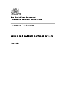 Contract options - ProcurePoint