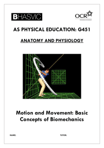 AS PHYSICAL EDUCATION: G451 ANATOMY AND PHYSIOLOGY