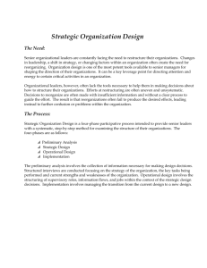 Strategic Organization Design Process Outline