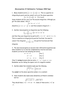 Misconceptions Of Mathematics Techniques 2008 Paper