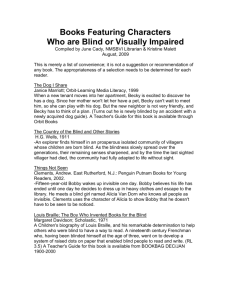 List of Books with Characters who are Visually Impaired