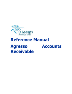 Agresso Accounts Receivable Reference Guide v0.1