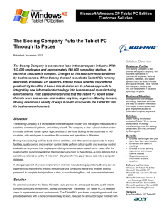 The Boeing Company Puts the Tablet PC Through