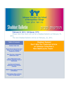 MathCounts in Today's Shabbat Bulletin 2.8.2013
