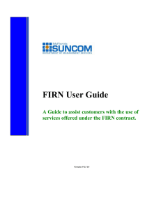 FIRN User Guide - Department of Management Services