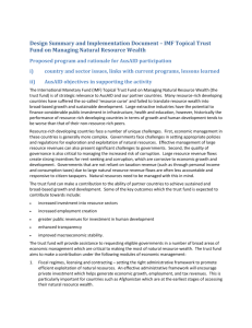 IMF Topical Trust Fund on Managing Natural Resource Wealth