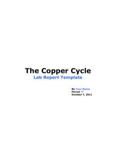 The Copper Cycle - The English High School