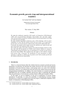 2. The model setup - Economic Growth and Distribution