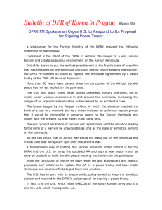 Bulletin of DPR of Korea in Prague 8 October 2015 DPRK FM