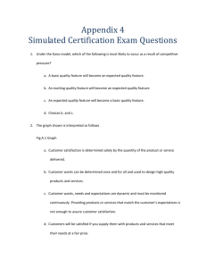 Appendix 4 Simulated Certification Exam Questions Under the Kano