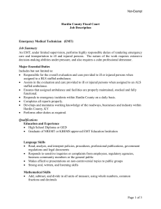 Job description for EMT's - Hardin County Government
