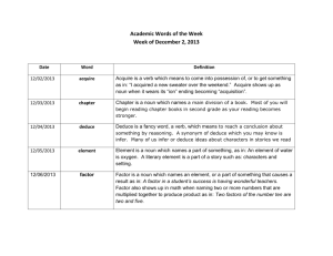 Academic Words of the Week Date Word Definition 12/02/2013