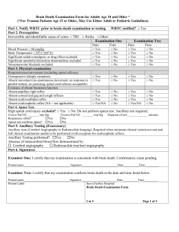 checklist death declaration brain donation organ alliance