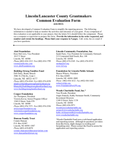 Common Evaluation Form - Building Strong Families Fund
