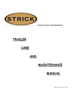 trailer care and maintenance manual
