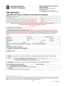 IRB 1 Application - UIUC Institutional Review Board