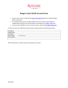 Rutgers Guest NetID Account Form