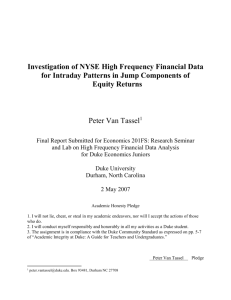 Investigation of NYSE High Frequency Financial