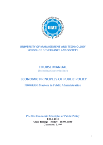 economic principles of public policy