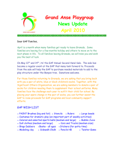 Grand Anse Playgroup News Update April 2010 Dear GAP Families