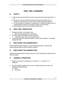 (Company) DISK / BELT SANDERS