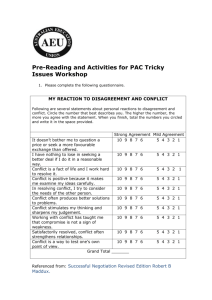Pre-Reading and Activities for PAC Tricky Issues Workshop