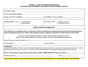 authorization agreement for direct deposit