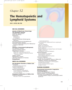 The Hematopoietic and Lymphoid Systems