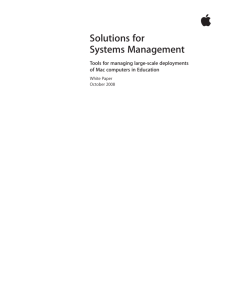 Solutions for Systems Management