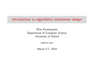 Introduction to algorithmic mechanism design