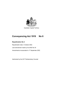 Conveyancing Act 1919 No 6