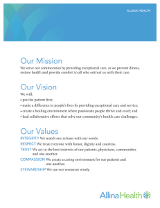 Our Mission Our Vision Our Values