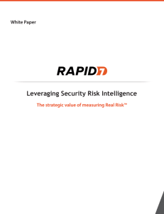 Leveraging Security Risk Intelligence