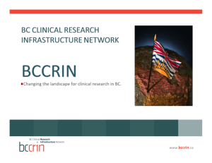 Changing the landscape for clinical research in BC.