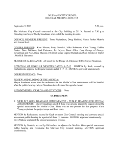City Council Meeting Minutes September 9, 2015